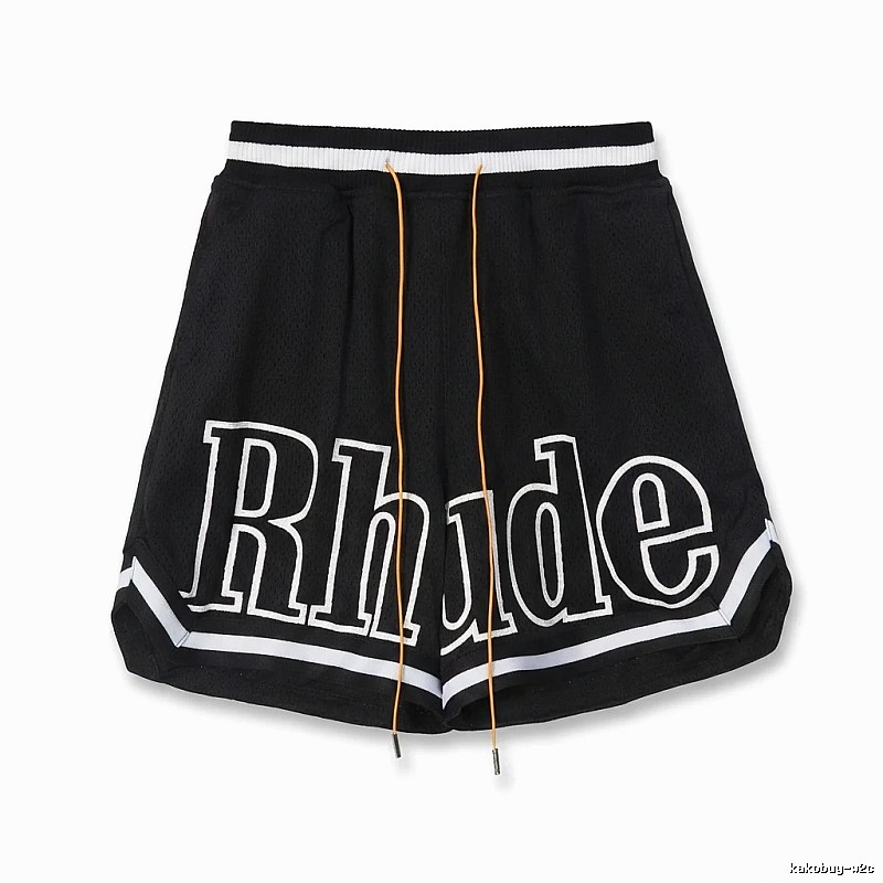 RHUDE sporty black shorts