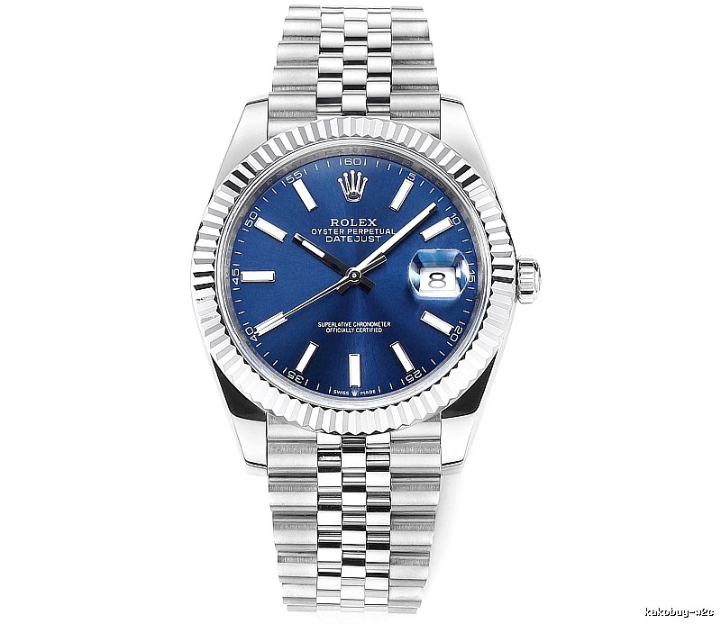 Silver And Blue Gift Edit Rolex Datejust Automatic Watch