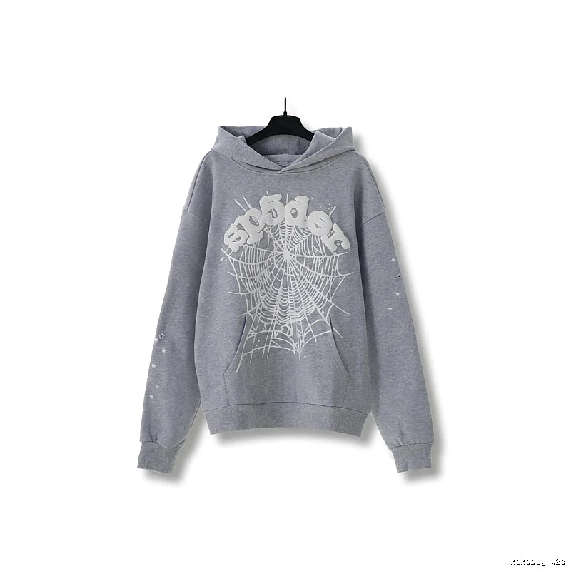 Sp5der Spider Web Print Grey Sweatshirt