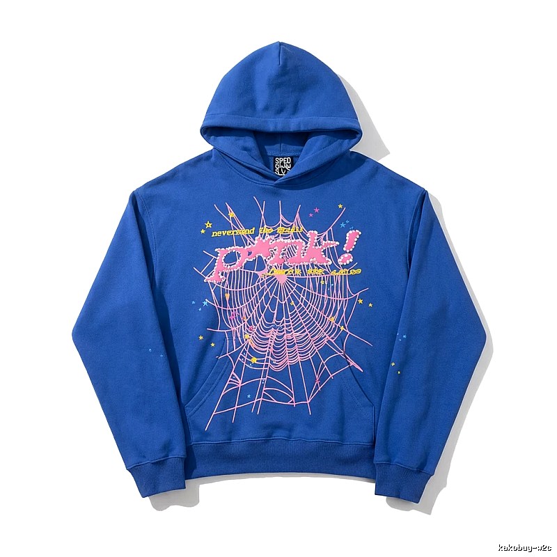 Sp5der Trendy Blue Hoodie