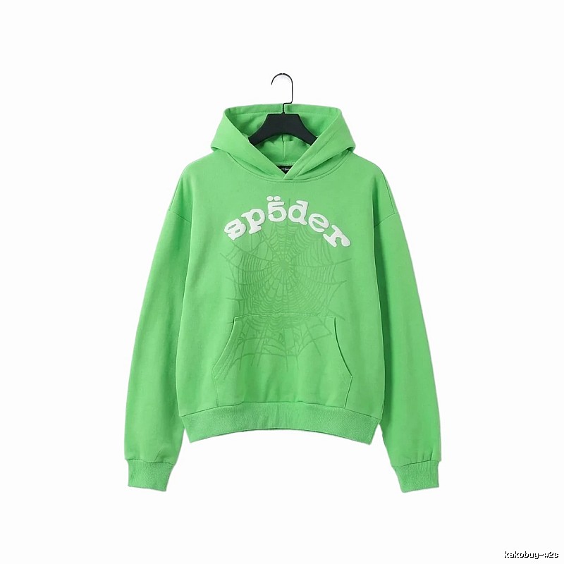 Sp5der Trendy Style Fluorescent Green Sweatshirt