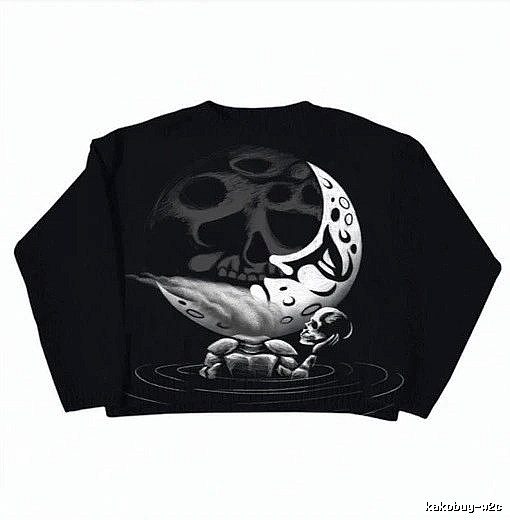 Sport Anime graphic sweater Black Knit Top for Warm Weather