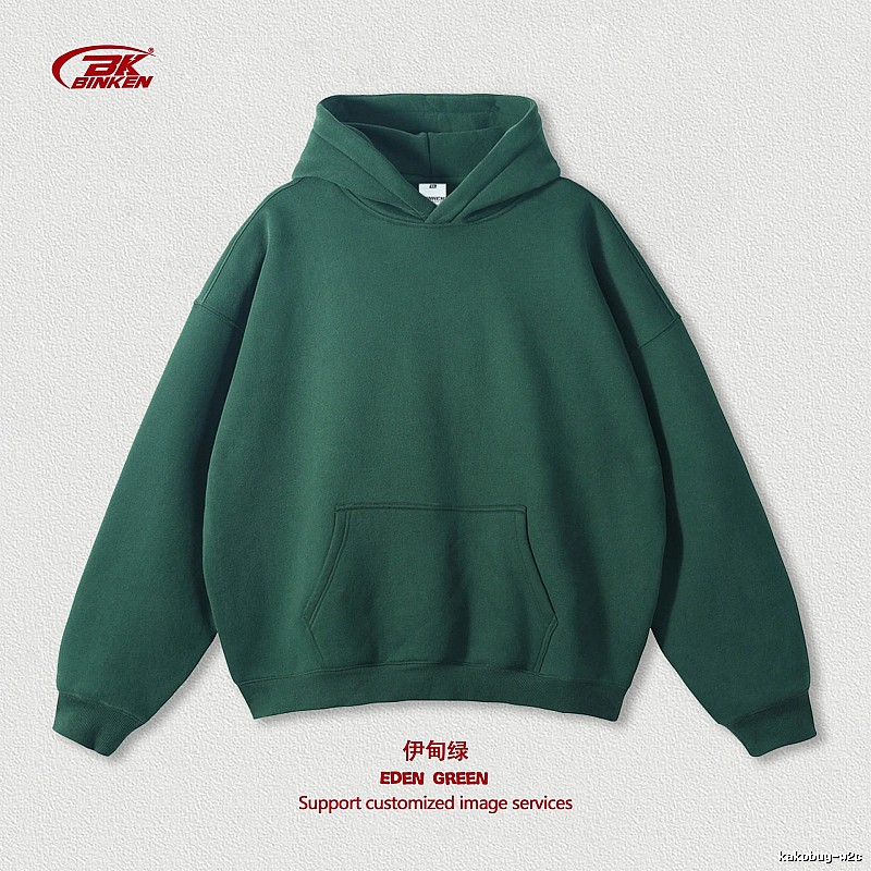 Statement Pullover hoodie Navy Blank Kangaroo for Easy Pairing