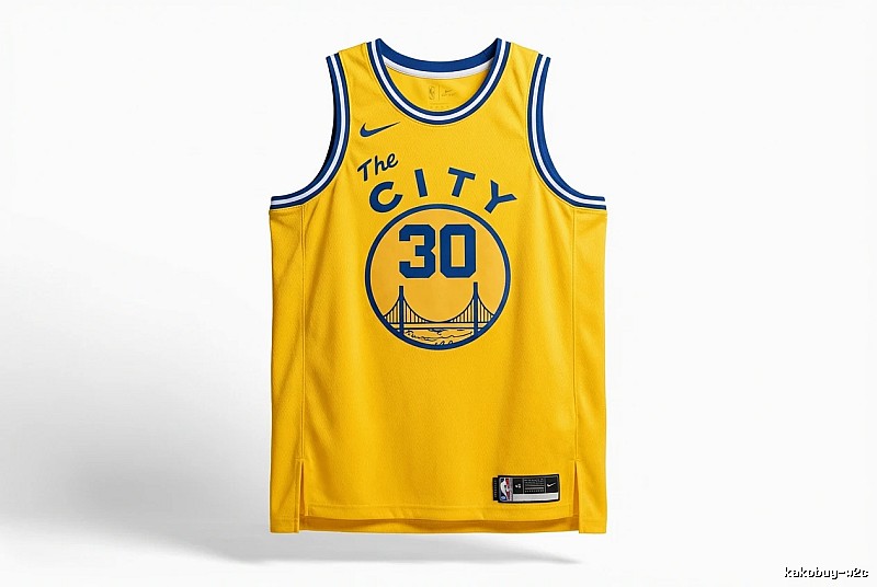 Stephenen Curry's No. 30 yellow basketball jersey.