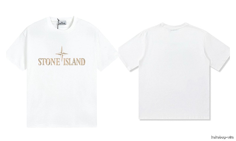 Stone Island Classic Street Style White Short Sleeve T-Shirt
