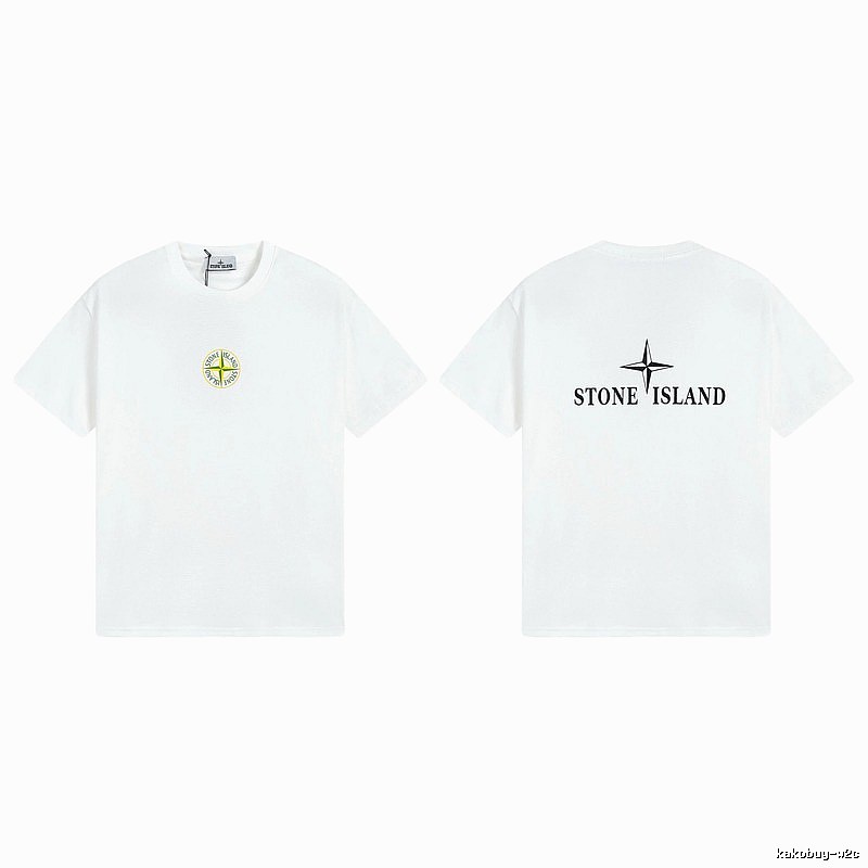 Stone Island Compass Series Street Style White T-Shirt