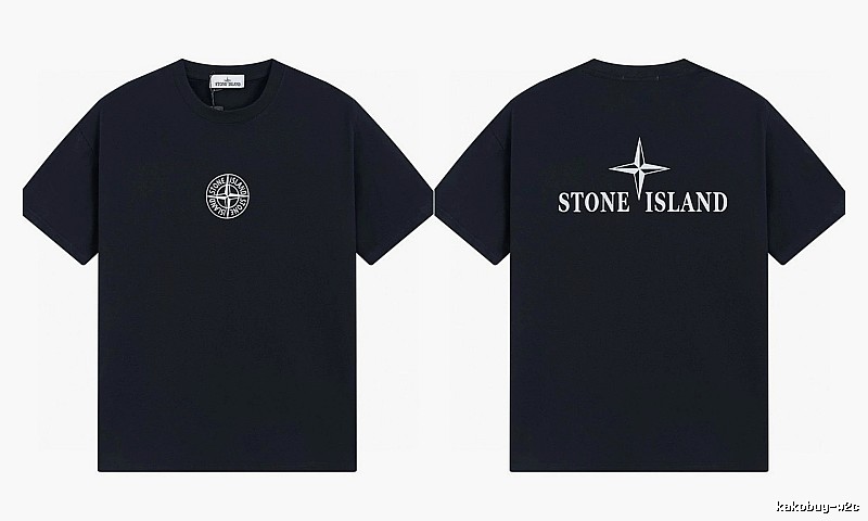 Stone Island Compass Street Style Black Short Sleeve T-shirt