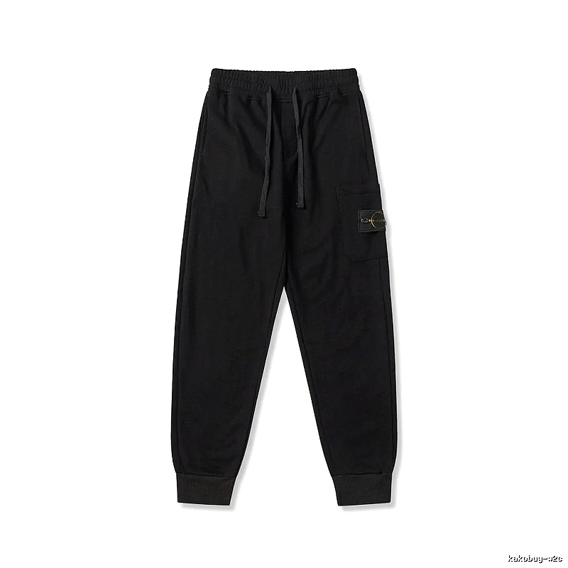 Stone Island workwear-style black sweatpants