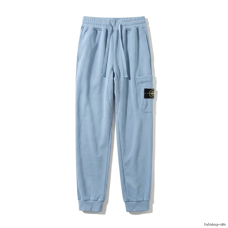 Stone Island Workwear Style Light Blue Sweatpants