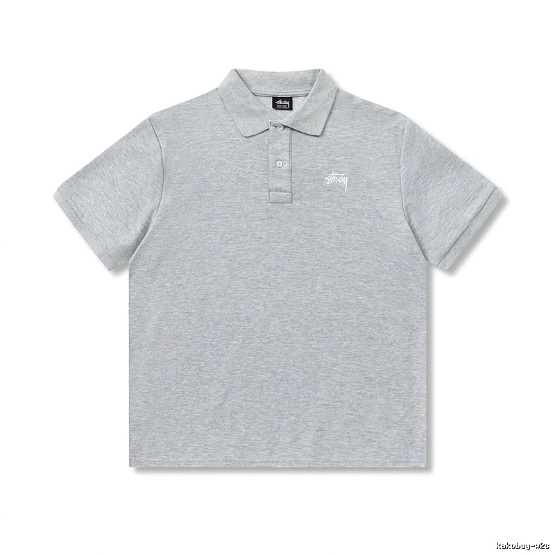Stussy basic grey Polo shirt