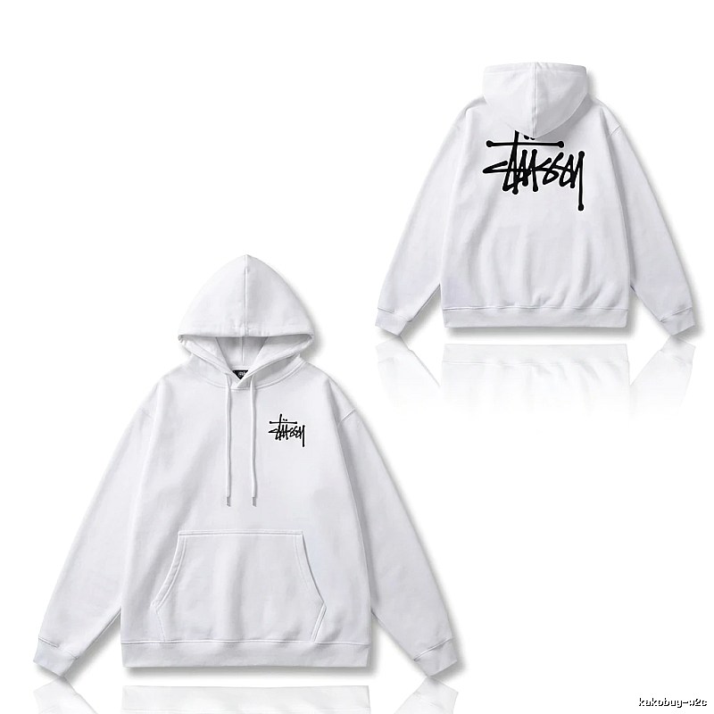 Stussy basic style simple white sweatshirt