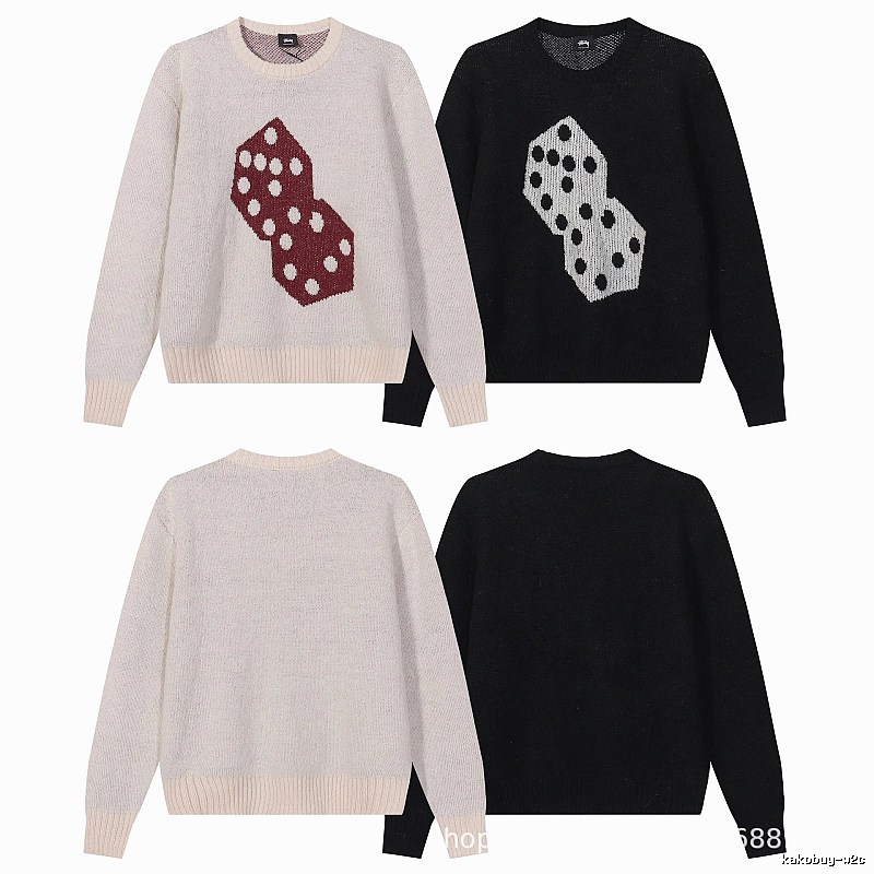 Stussy Black Swirl Graphic SweatShirt Logo Detail
