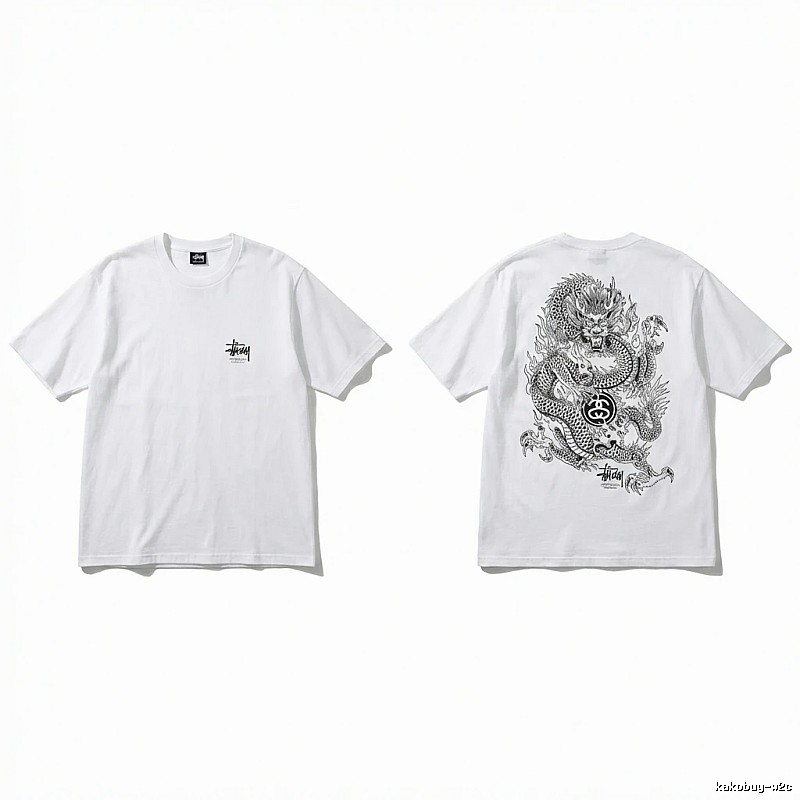 Stussy Chinese-style white T-shirt