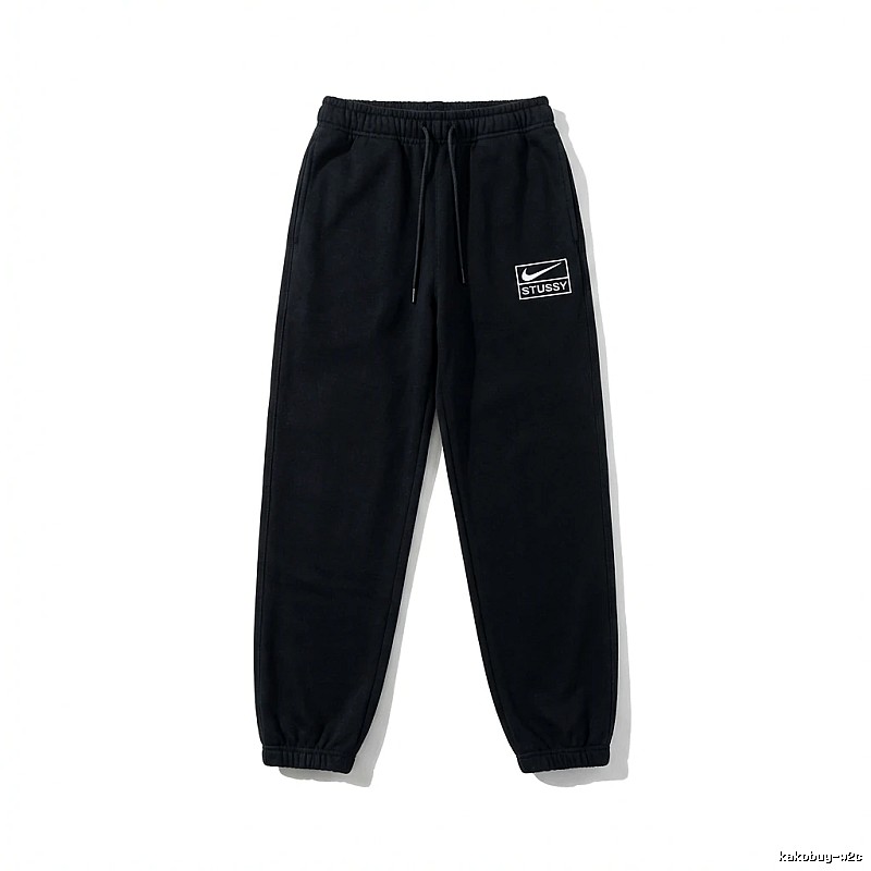 Stussy Co-branded Casual Black Sweatpants