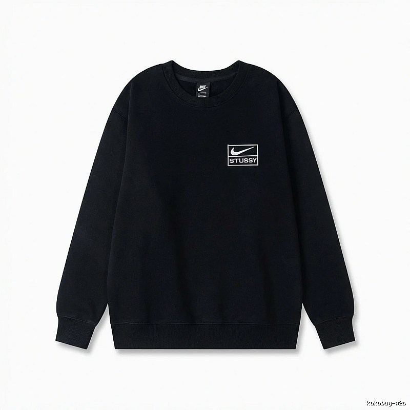 Stussy Co-branded Simple Black Sweatshirt