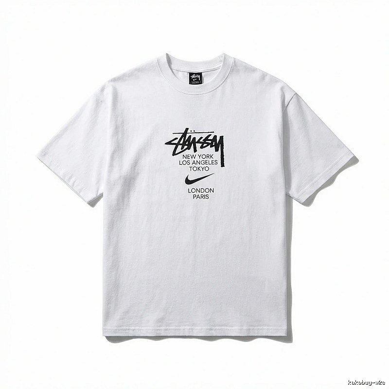 Stussy Co-branded Simple Style White T-shirt