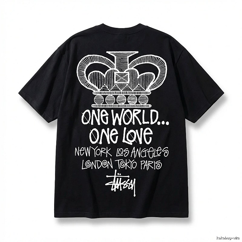 Stussy Crown Print Black T-shirt