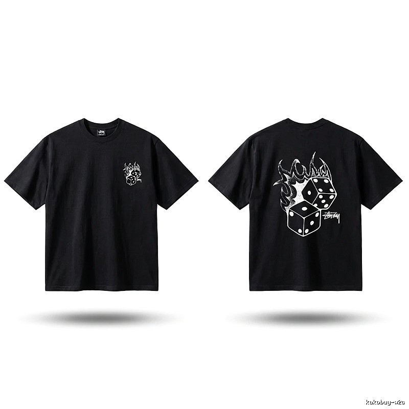 Stussy Dice Print Black T-shirt