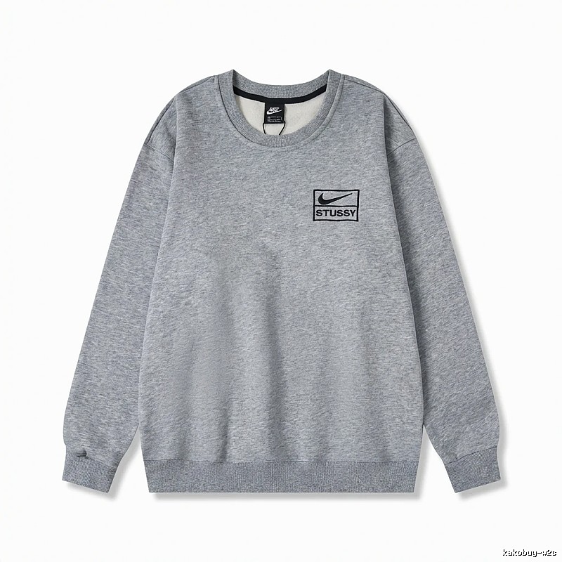 Stussy minimalist style grey sweatshirt