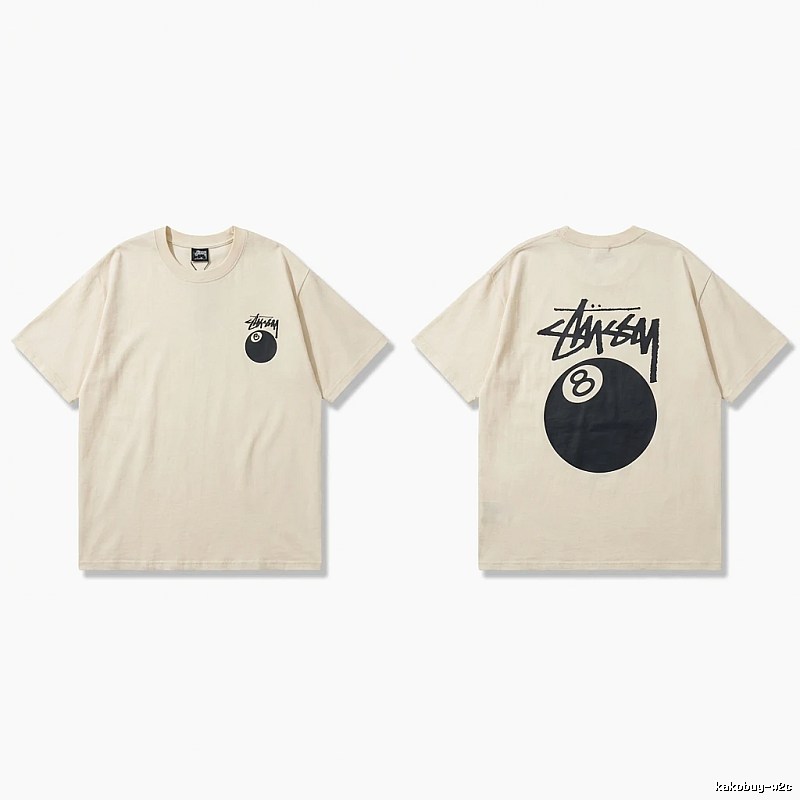 Stussy No.8 Ball Series Retro-Style T-Shirt