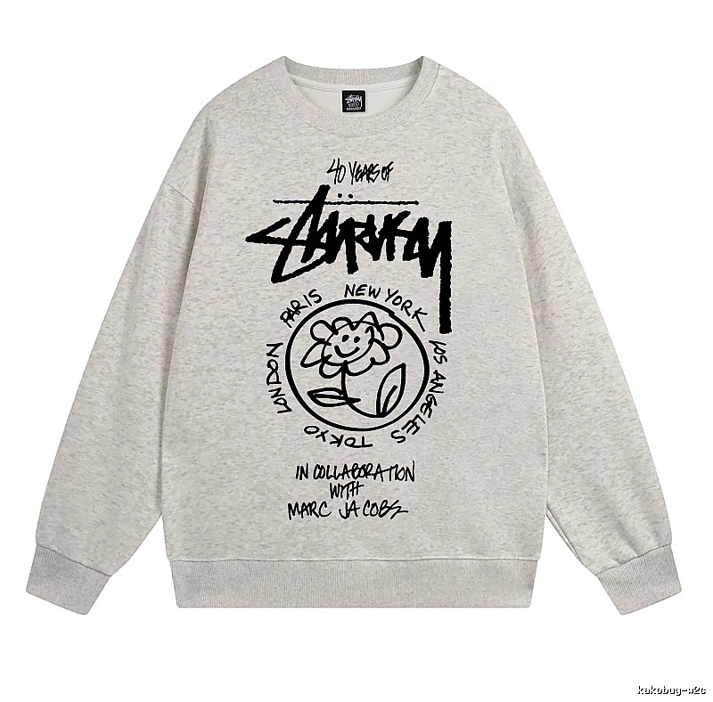 Stussy Oatmeal Style 539 Graphic SweatShirt Smart Casual
