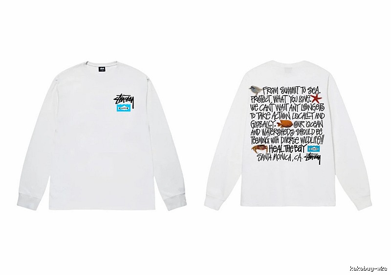Stussy Ocean Style White Long-sleeve Shirt