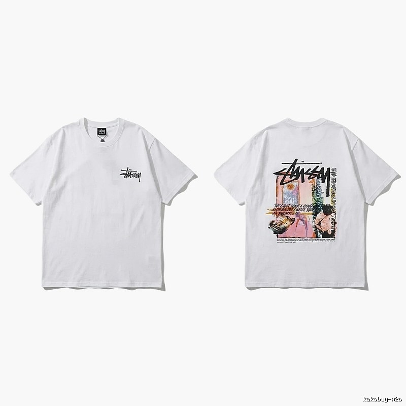 Stussy - printed casual white T - shirt