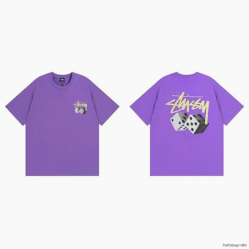 Stussy Purple Spider Graphic T-Shirt Campus Look Logo