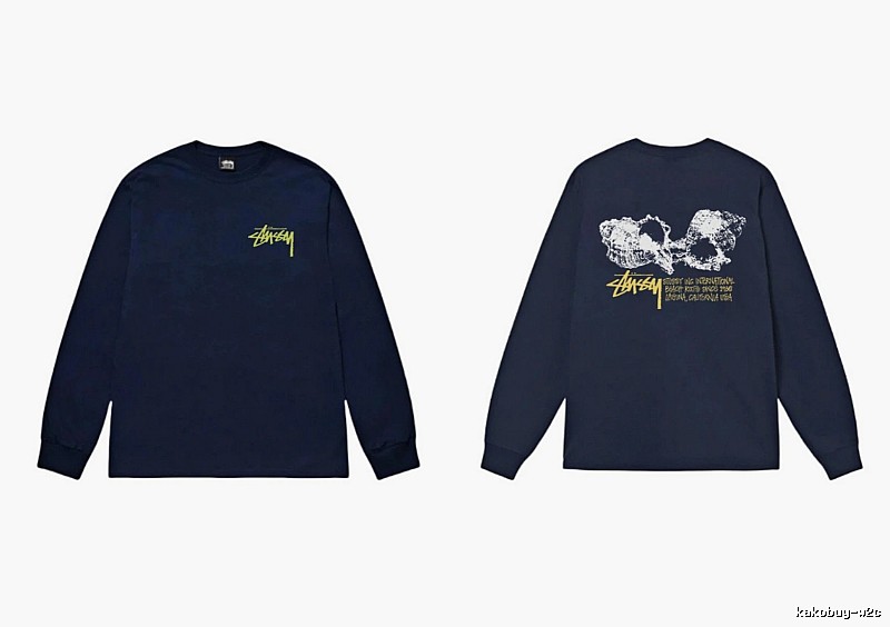 Stussy Skull Print Dark Style Long-sleeve