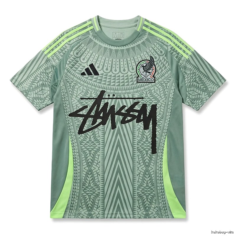 Stussy sporty gray-green short-sleeve
