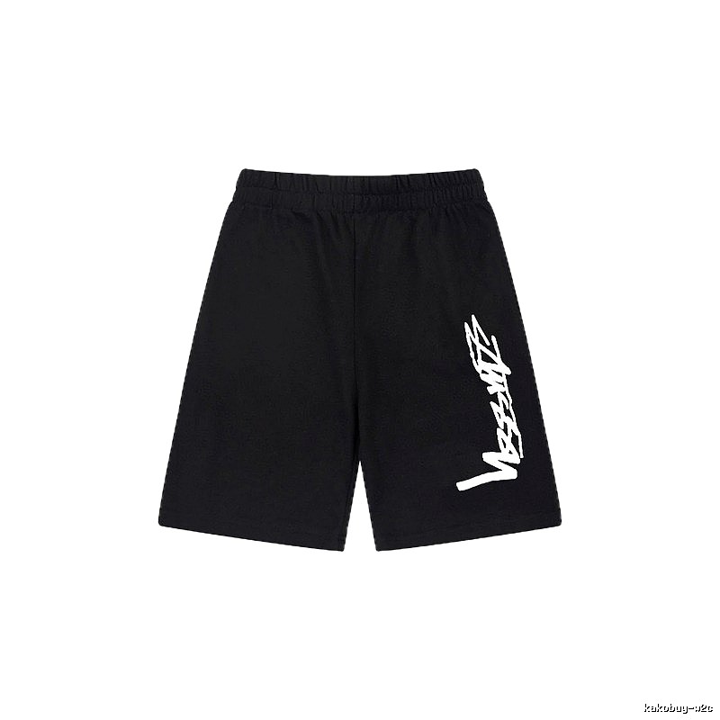 Stussy street-style black shorts