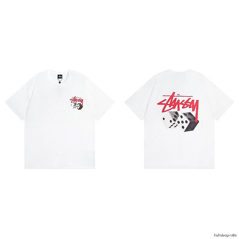 Stussy White Spider Graphic T-Shirt Fan Wear Logo