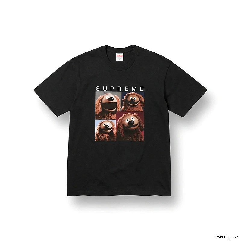 Supreme Cartoon Style Black T-shirt