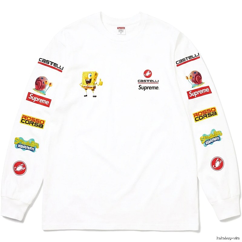 Supreme cartoon trendy white sweatshirt
