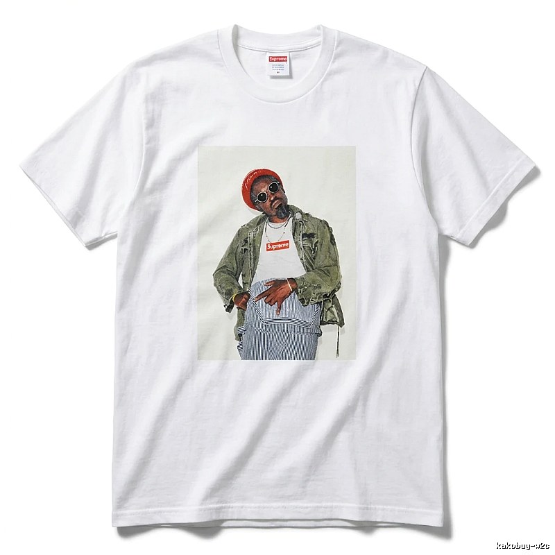 Supreme character print style white T-shirt