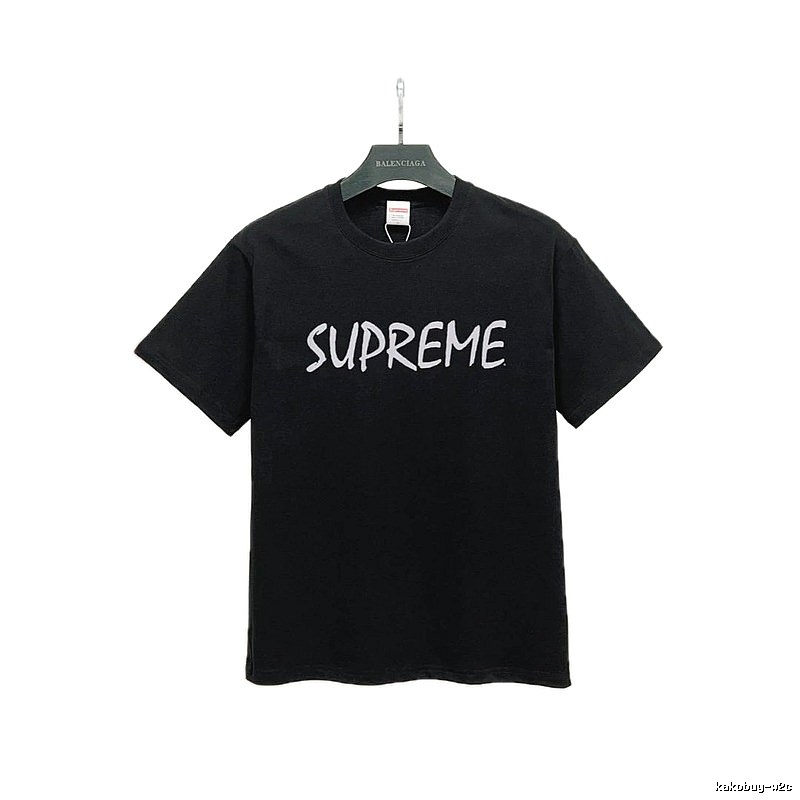 Supreme Printed Street Style Black Short-sleeve T-shirt