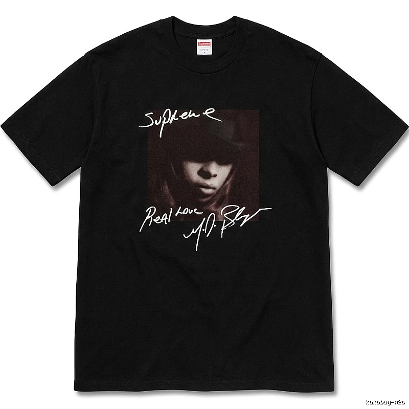 Supreme Real Love Style Black T-shirt