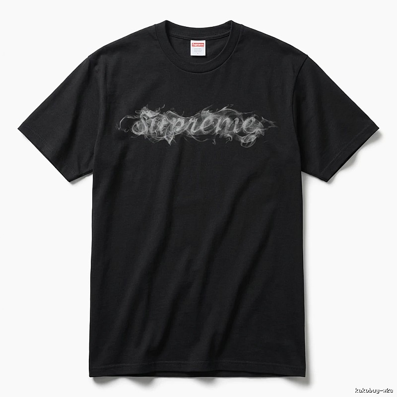 Supreme Smoke Style Black T-shirt