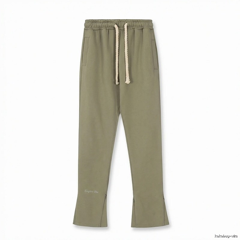 SynaWorld casual style olive green trousers