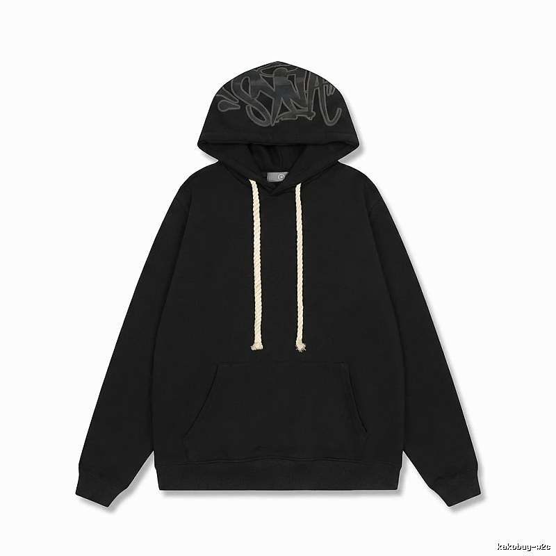 SynaWorld graffiti-style black hoodie