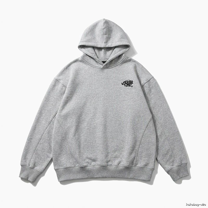 SynaWorld Simple Style Light Gray Hoodie