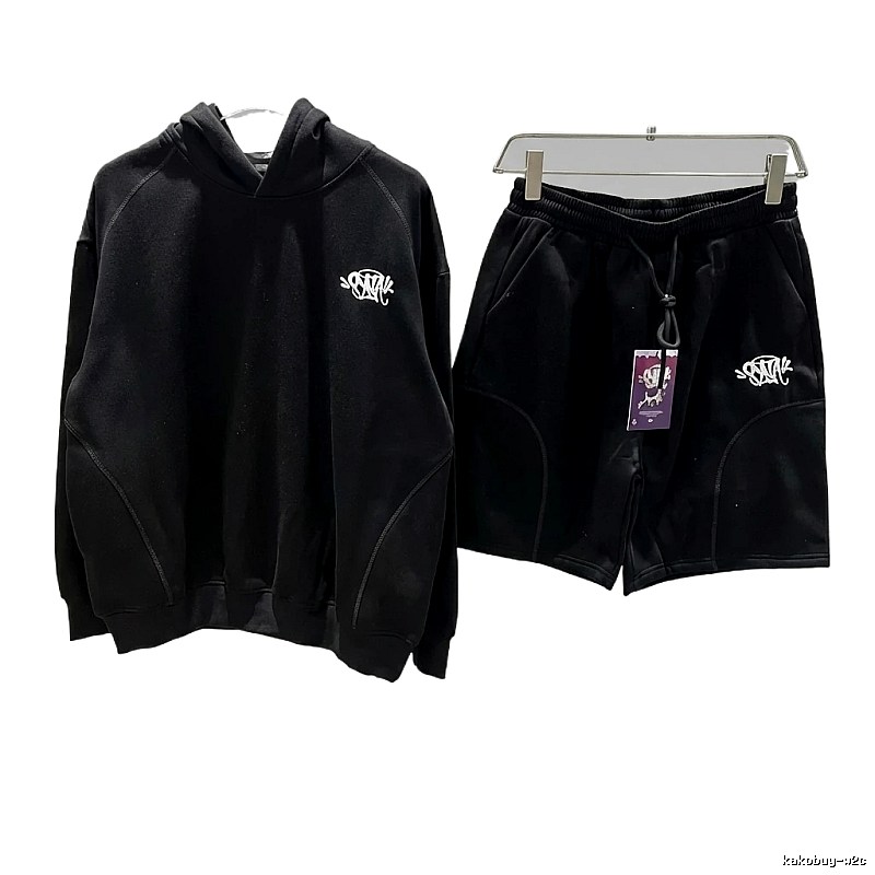 SynaWorld Trendy Cool Black Hooded Set