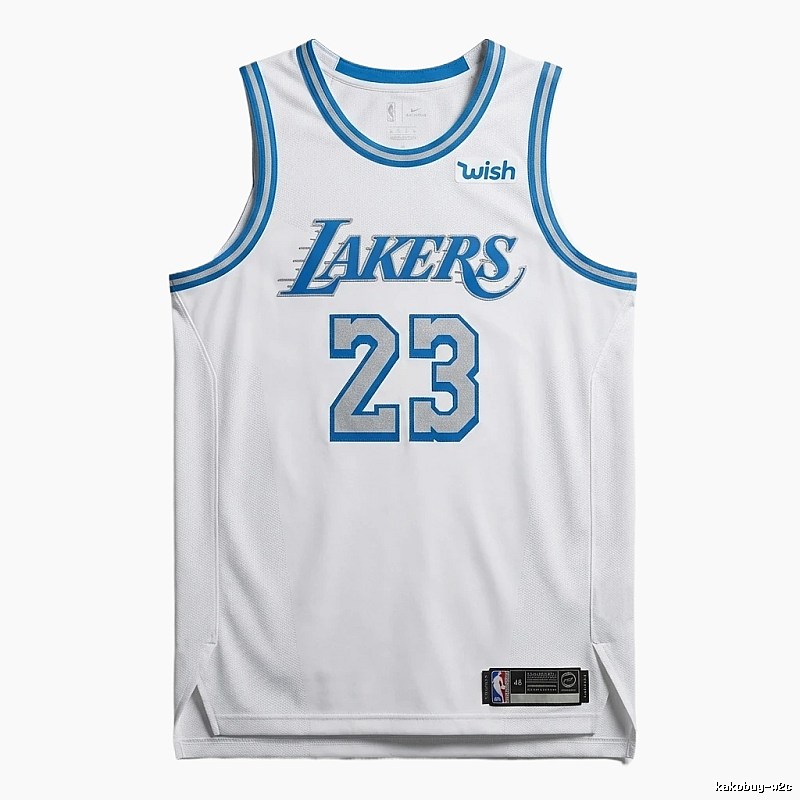 The No. 23 white jersey of the LBJ Lakers.