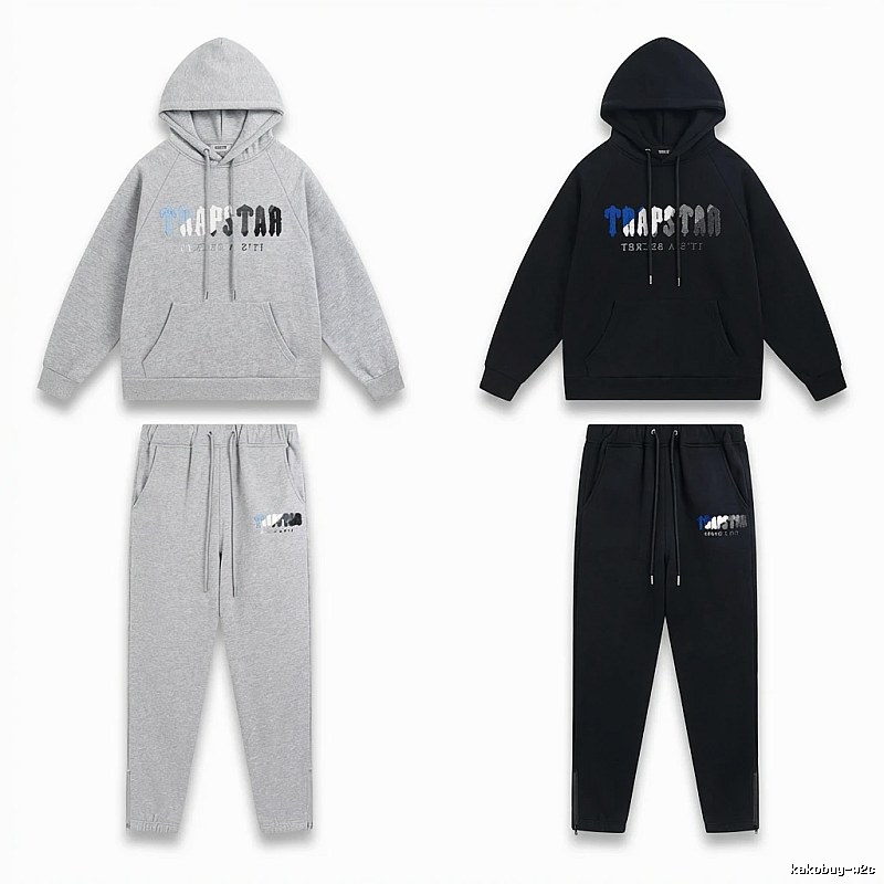Trapstar Casual Style Grey-Black Suit