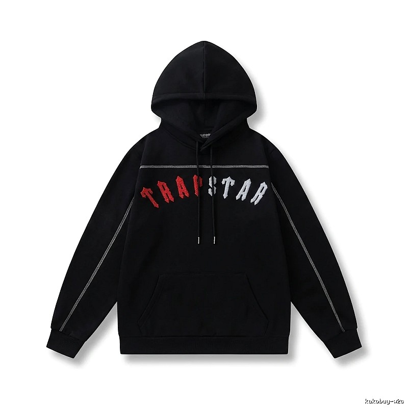 Trapstar letter-style black hoodie