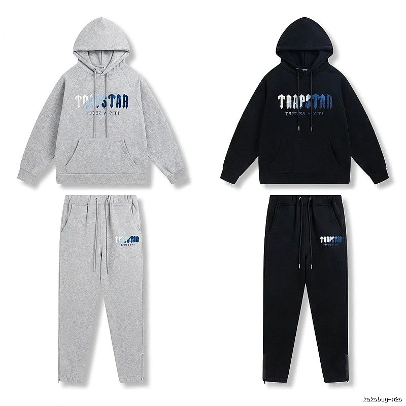 Trapstar Letter Trendy Brand Suit (Grey/Black)