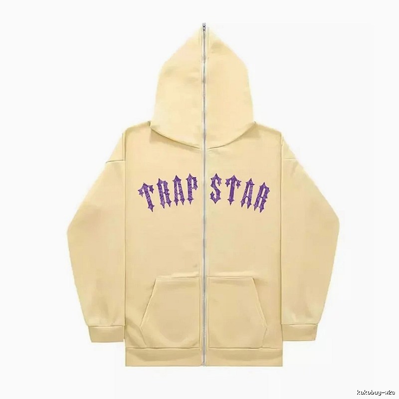 Trapstar Statement Graphic zip hoodie Black Zip Pink for Easy Pairing