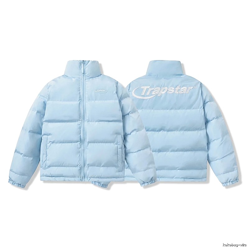 Trapstar trendy and cool style light blue down jacket