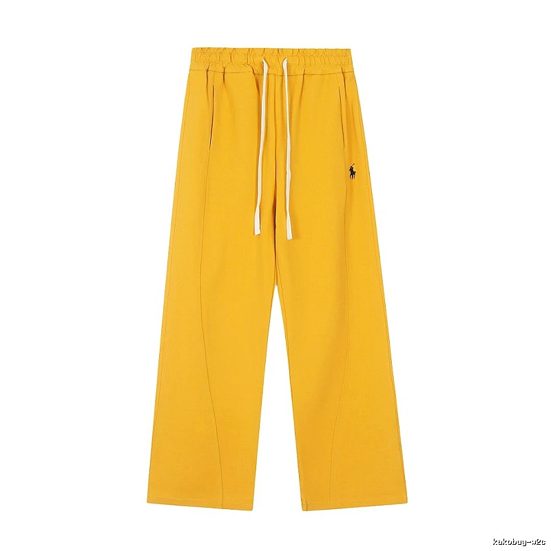 Travel Drawstring Straight Pants by RalphLauren - Mustard Yellow