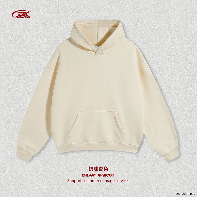 Travel Pullover hoodie Navy Blank Kangaroo with Soft Visual Tone